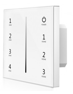 4 ZONE RF Wall Switch White and Black DMX512
