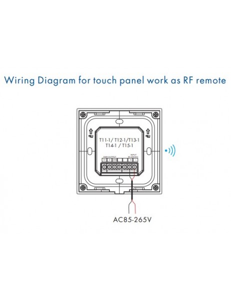 PREMIUM Multi zone CCT RF Wall touch switch for LED Light Strips - DMX512 and RF 2.4GHz V1