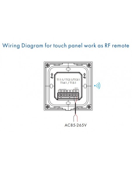 PREMIUM Multi zone CCT RF Wall touch switch for LED Light Strips - DMX512 and RF 2.4GHz V1