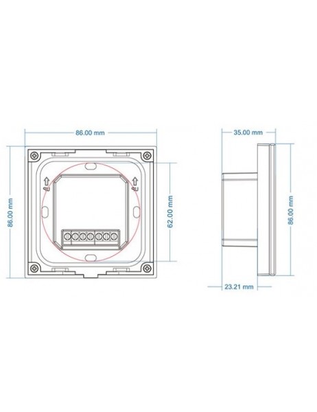 PREMIUM Multi zone CCT RF Wall touch switch for LED Light Strips - DMX512 and RF 2.4GHz V1