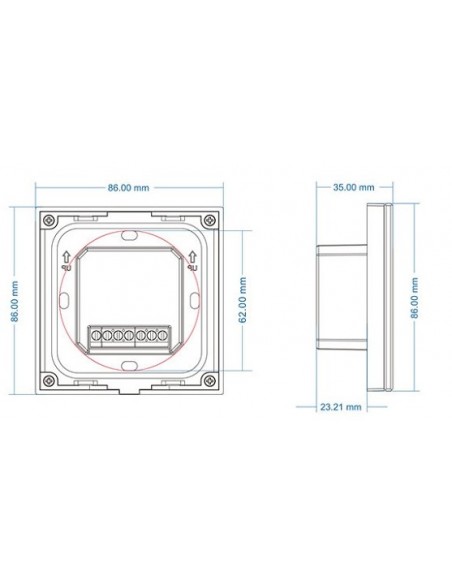 PREMIUM Multi zone CCT RF Wall touch switch for LED Light Strips - DMX512 and RF 2.4GHz V1