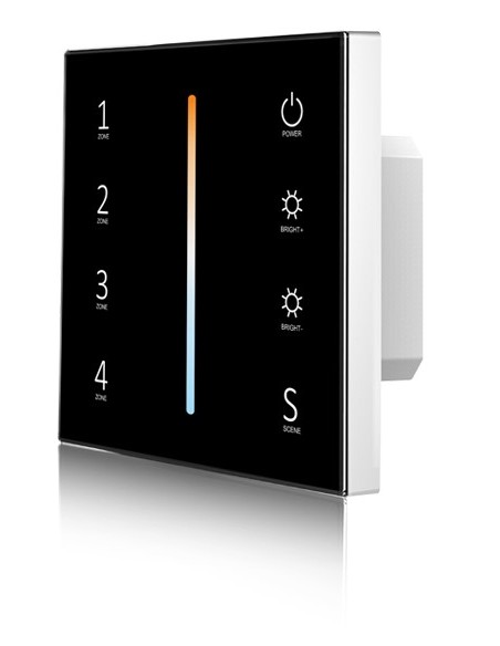 PREMIUM Multi zone CCT RF Wall touch switch for LED Light Strips - DMX512 and RF 2.4GHz V1
