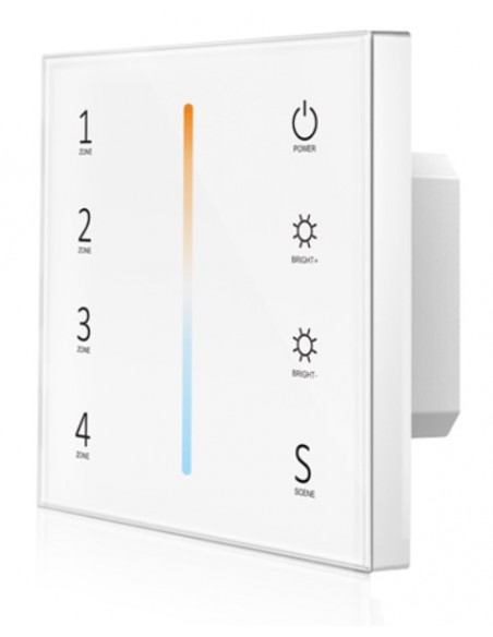 PREMIUM Multi zone CCT RF Wall touch switch for LED Light Strips - DMX512 and RF 2.4GHz V1