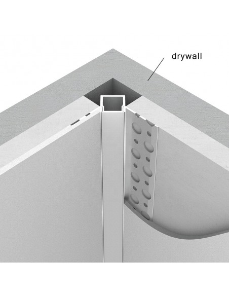 Alp 069 Drywall Inside Corner Led Alu Profile Ledexpert Ireland - How To Drywall Corners Inside