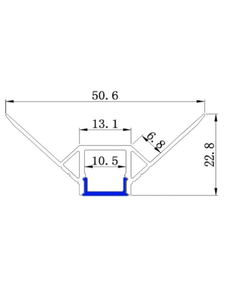 Alp-070 Drywall - Outside corner LED Aluminium bead - LedExpert - Ireland