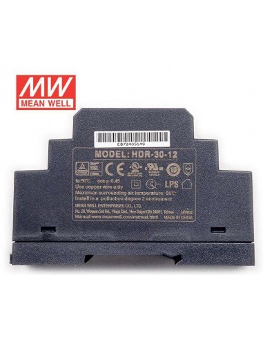 MEAN WELL HDR-30-12 DIN RAIL POWER SUPPLY