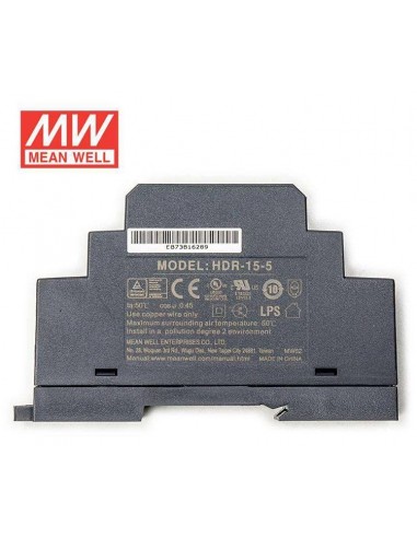 MEANWELL HDR-15-5 DIN RAIL POWER SUPPLY