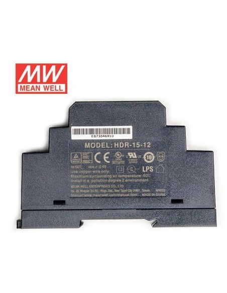 MEANWELL HDR-15-12 DIN RAIL POWER SUPPLY