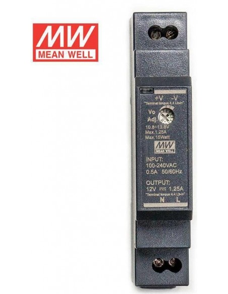 MEANWELL HDR-15-12 DIN RAIL POWER SUPPLY