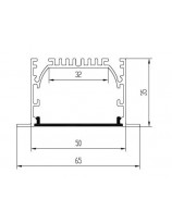 Alp-5035FL LED Aluminium profile - with Flange - 2.5m 2