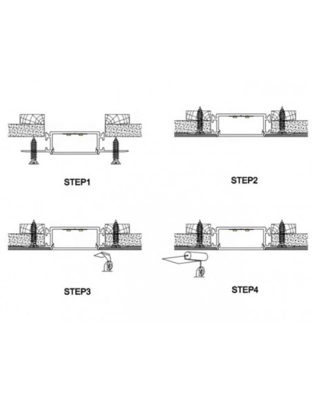 LED Drywall Profiles installation