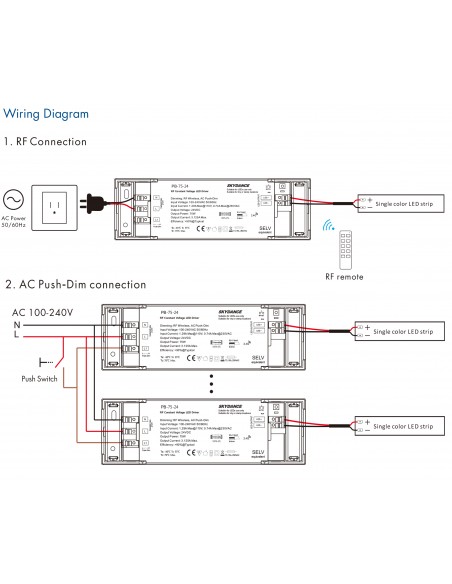RF Dimmable LED driver connections