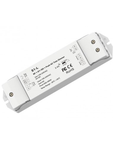 S1-L AC TRIAC DIMMER RF 0-10V push button input