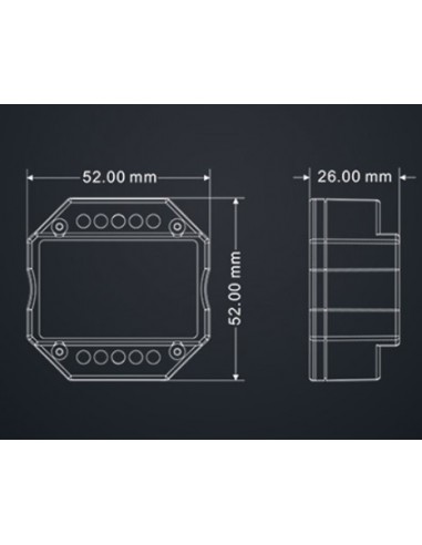 S1-B AC TRIAC RF + Push button Dimmer wall box sizes