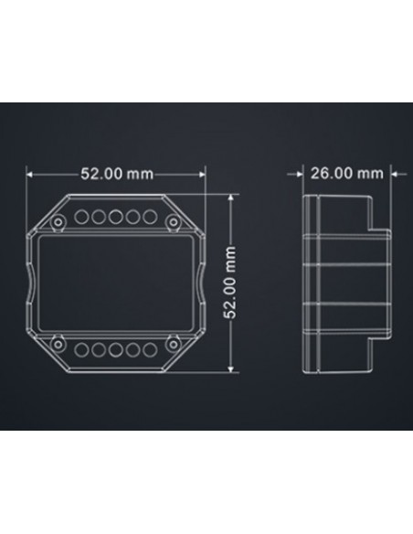 S1-B AC TRIAC RF + Push button Dimmer wall box sizes