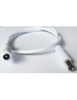DC Power Male to Female extension cable white 40cm - 20AWG 2