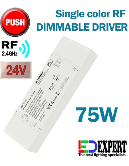 PB-75-24 RF Dimmable LED Driver 24V 75 Watt