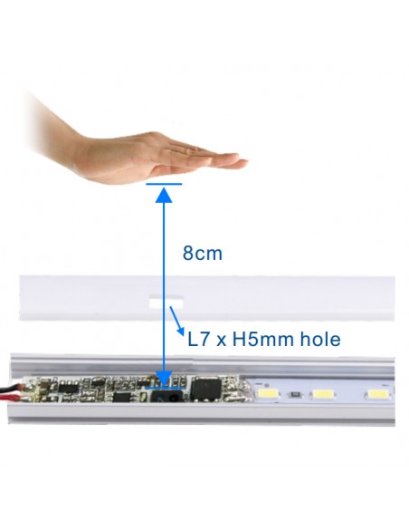E1B V1B Hand Sweep Sensor Switch in ALU LED Profile