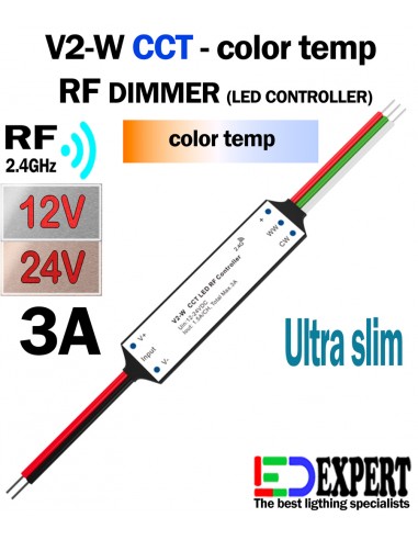 V2-W CCT color temperature 3A RF dimmer led controller