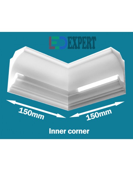 2m LED Lighting Cove  - cornice with or without alu profile