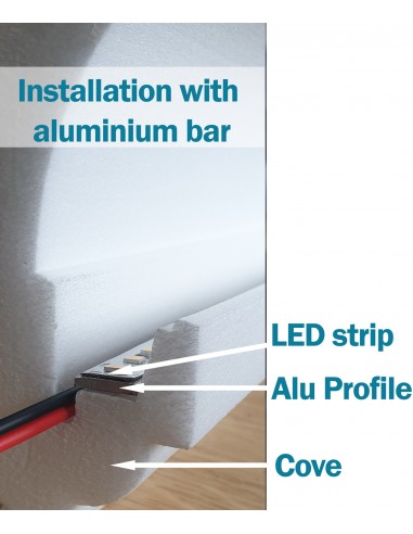 Led coving with aluminum bar