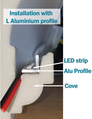 LED coving with L profile