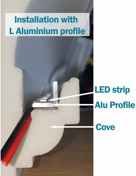 LED coving with L profile