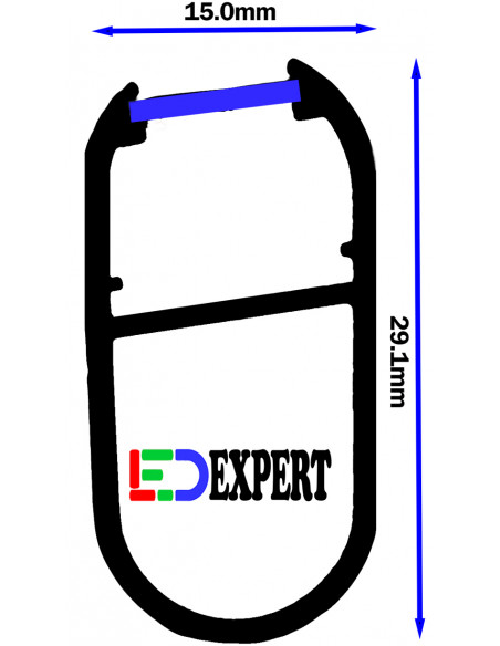 Strong wardrobe led profile size Strong wardrobe led profile size