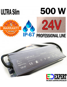MPF 500W 24V IP67 Professional LED Driver with 5 years warranty