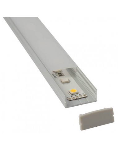 Alp-014 Double wide BLACK ANODIZED LED Aluminium profile