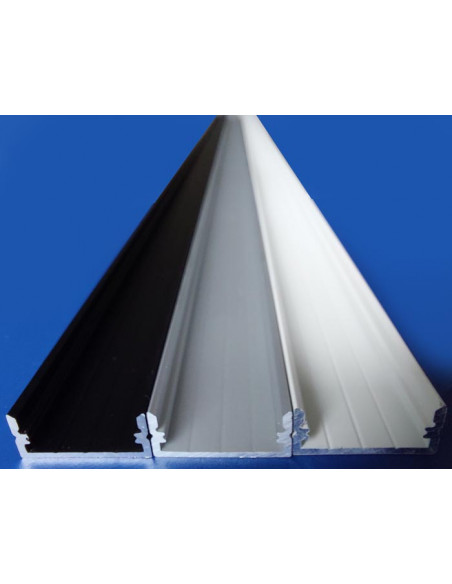anodized black, white and silver led profiles alp-014