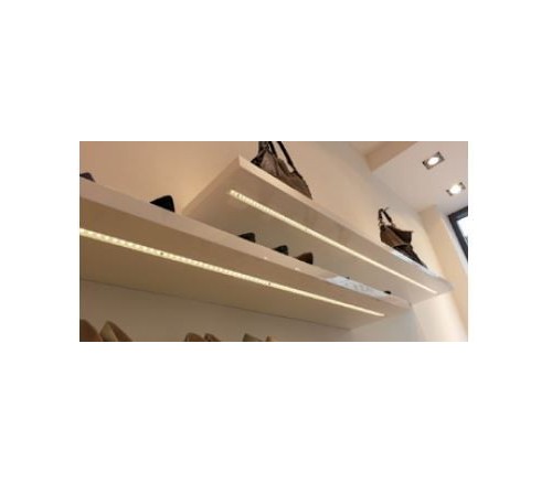 ALP-001 LED Aluminium profile - Low with flange - 2 metres - LedExpert Ireland