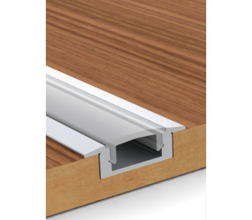 ALP-001 LED Aluminium profile - Low with flange - 2 metres - LedExpert Ireland