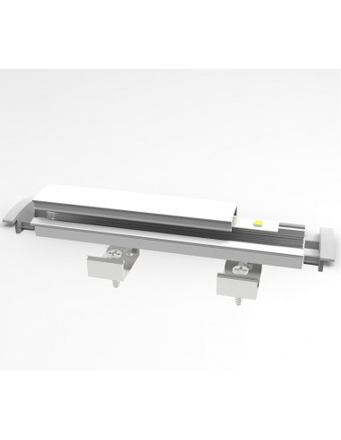 ALP-001 LED Aluminium profile - Low with flange - 2 metres - LedExpert Ireland