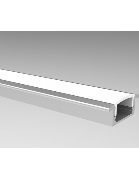 ALP-001 LED Aluminium profile - Low with flange - 2 metres - LedExpert Ireland