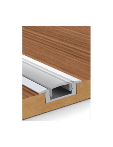 10mm deep - Double wide Black Anodized LED profile with Flange