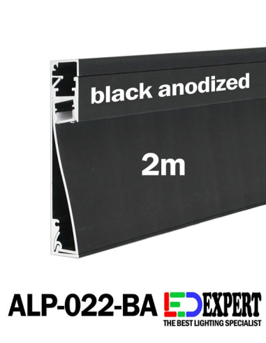 alp-022-ba black anodized plinth profile