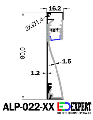 SKIRTING PROFILE SIZE