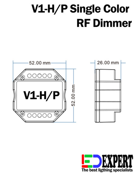 V1-L/P LED CONTROLLER size