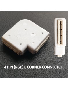 L shape RGB 4pin push in LED strip connector
