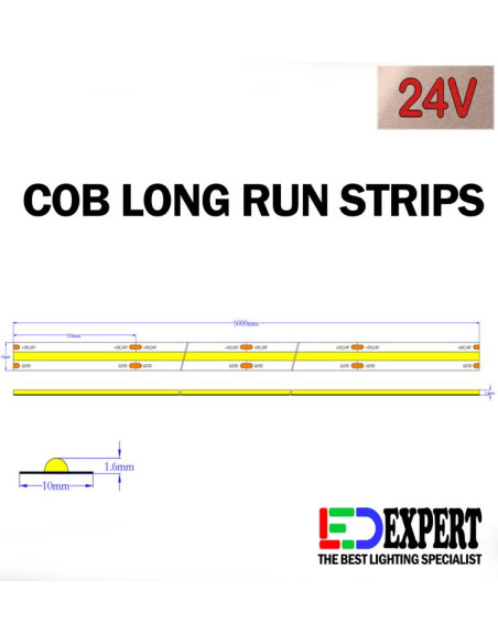 LONG RUN COB STRIP DIMENSIONS