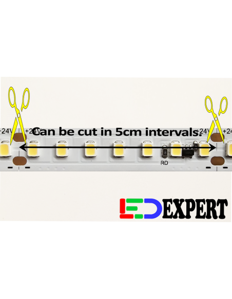 LONG RUN - 10m HIGH POWER WARM 3000K WHITE LED STRIP -  24V - CW