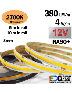 LOW BRIGHT COB STRIP 12V