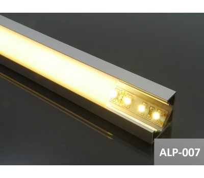 ALP-007 - ALP007 black anodised aluminum corner profile for LED strips - ledexpert.ie Ireland