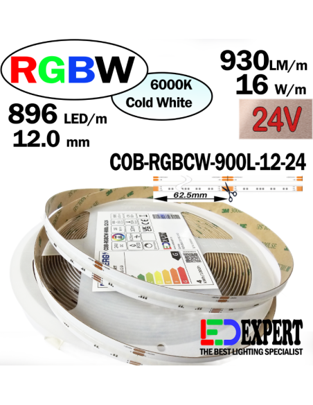 COB RGBCW 6000K 24V 930LM
