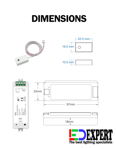 Wood Touch Sensor dimmer kit E1-L EW