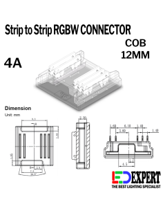cob rgbw strip to strip connector
