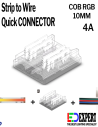 rgb strip to wire cob conn 10mm