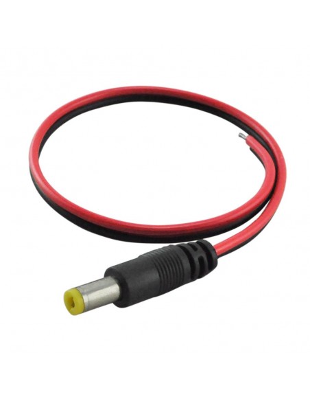 5.5 x 2.1mm DC Power Male Jack  to bare wire end. DC Power Cord length 115 mm