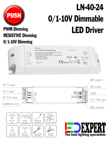 ln-40-24 4in1 dimmable led driver